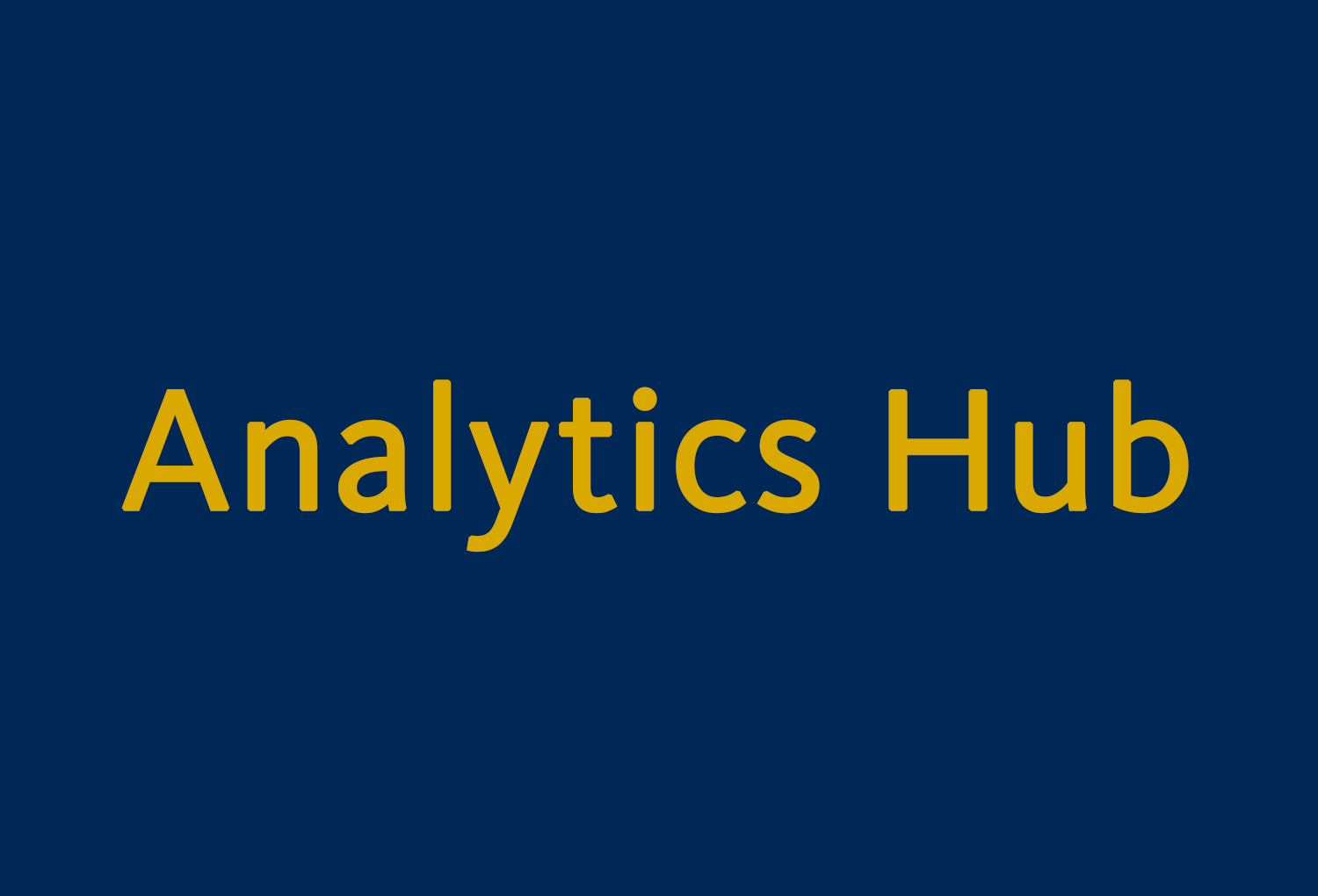 Analytics Hub tile